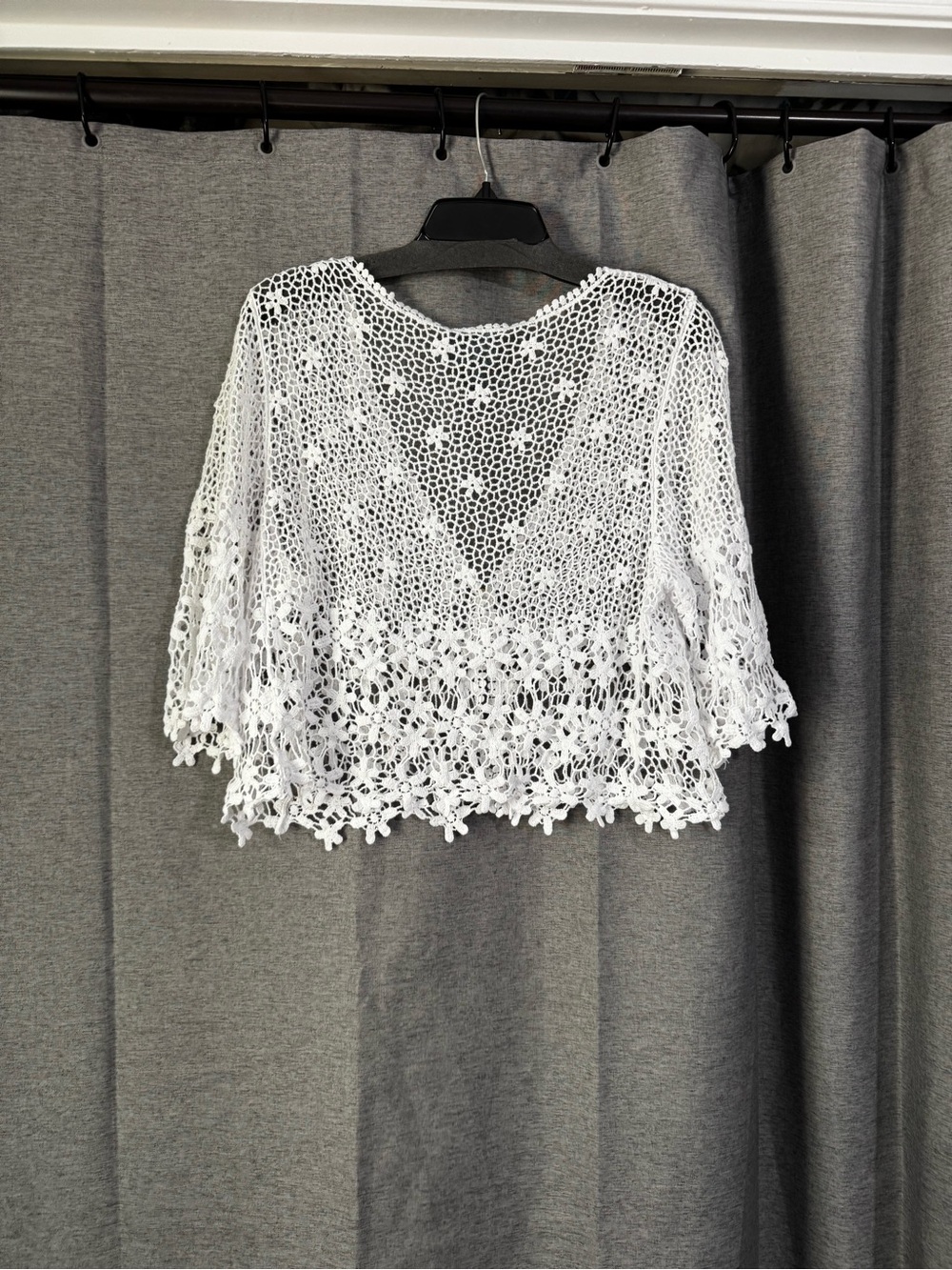 Rabbit Rabbit Rabbit White Crochet Lace Top - Picture 2 of 4
